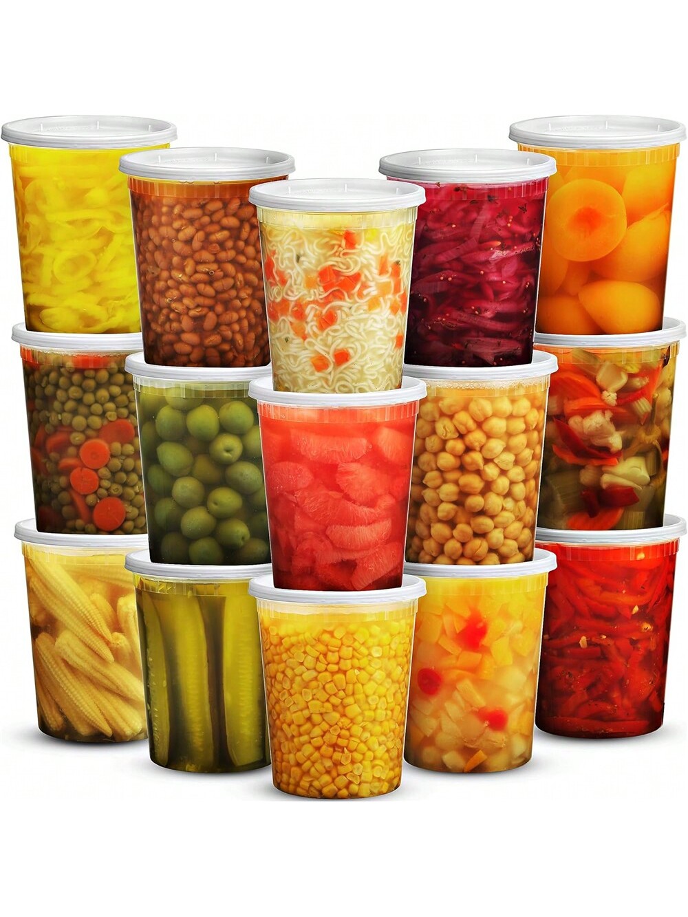Meal Prep Soup - 24 paket 32oz Deli kapaklı konteynerler