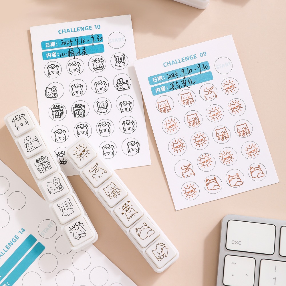 Meal Prep Notebook - Sevimli İyi Ruh Hali Serisi Kedi