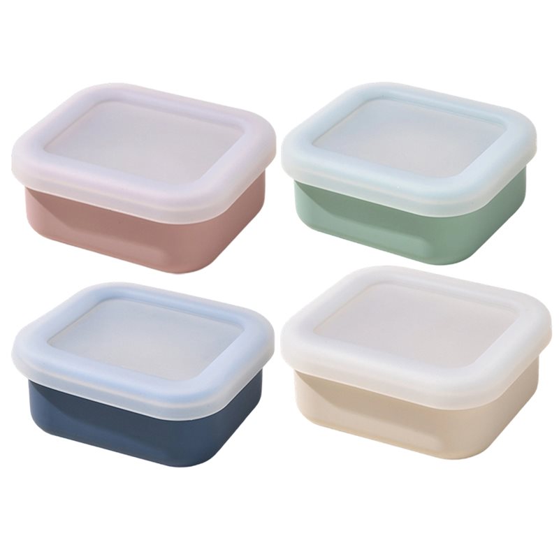 Meal Prep Soup - AB33-4'lü Paket Silikon Dondurucu Kalıpları, Kapaklı,