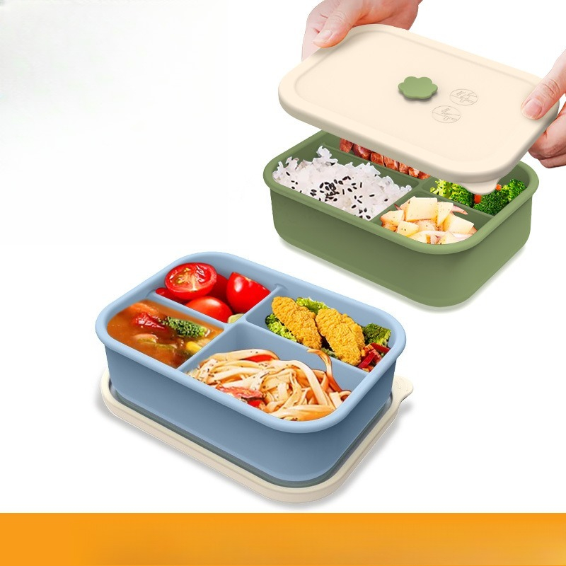 Meal Prep Diet - Mikrodalgada Kullanılabilir Silikon Öğle Yemeği Kutusu