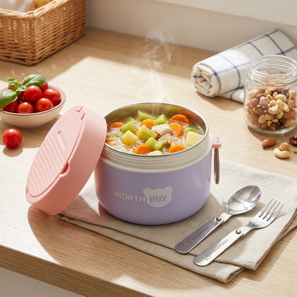 Meal Prep Soup - 304 Paslanmaz Çelik Termal Öğle Yemeği