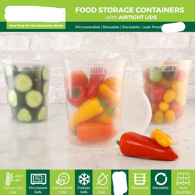 [24 Set] 8oz-32 Oz plastik Del - Meal Prep Soup incelemesi ve fiyatı