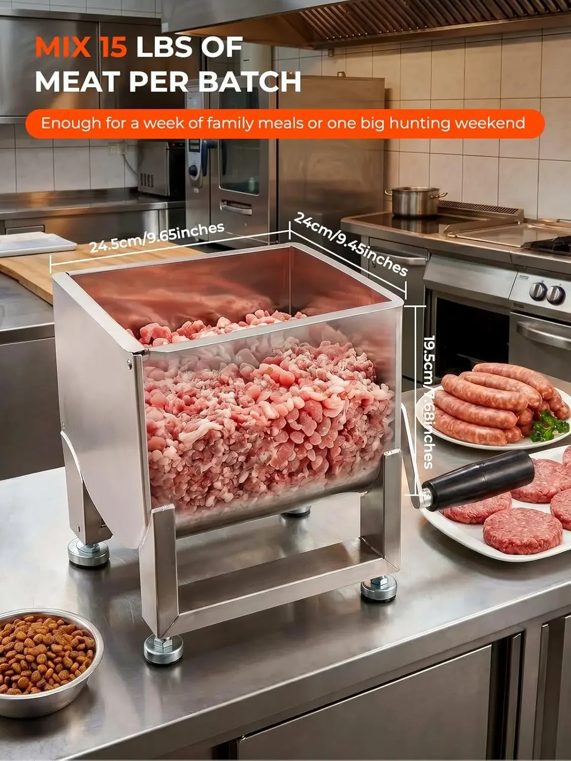 20LBS Paslanmaz Çelik Manuel E - Meal Prep Manual incelemesi ve fiyatı