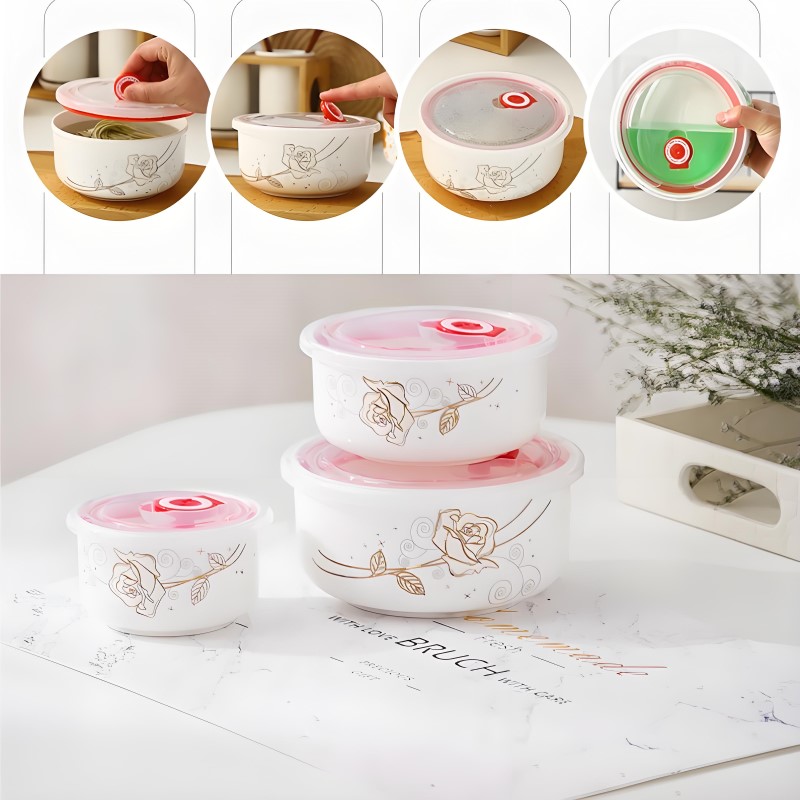 Üç parçalı set, ince kemik çin - Meal Prep Soup incelemesi ve fiyatı