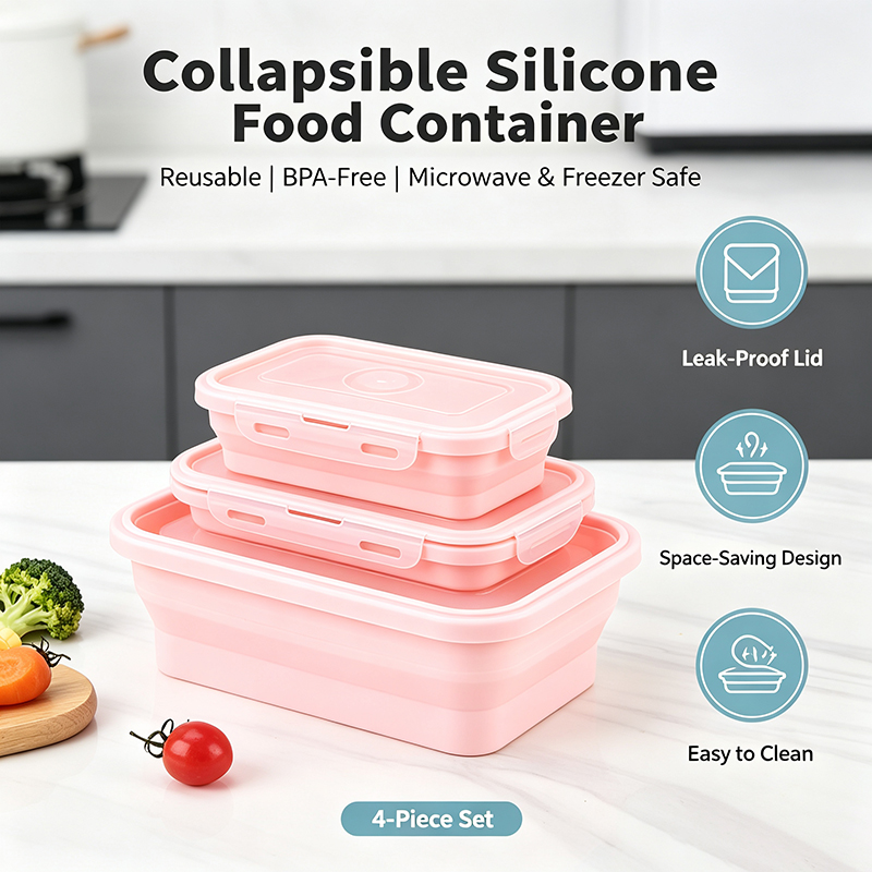 4 adet katlanabilir silikon öğ - Meal Prep No Microwave incelemesi ve fiyatı